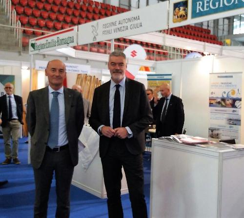 Paolo Panontin (Assessore regionale Caccia e Risorse ittiche) all'inaugurazione di Crofish 2017, Fiera internazionale della Pesca - Parenzo (Croazia) 26/10/2017